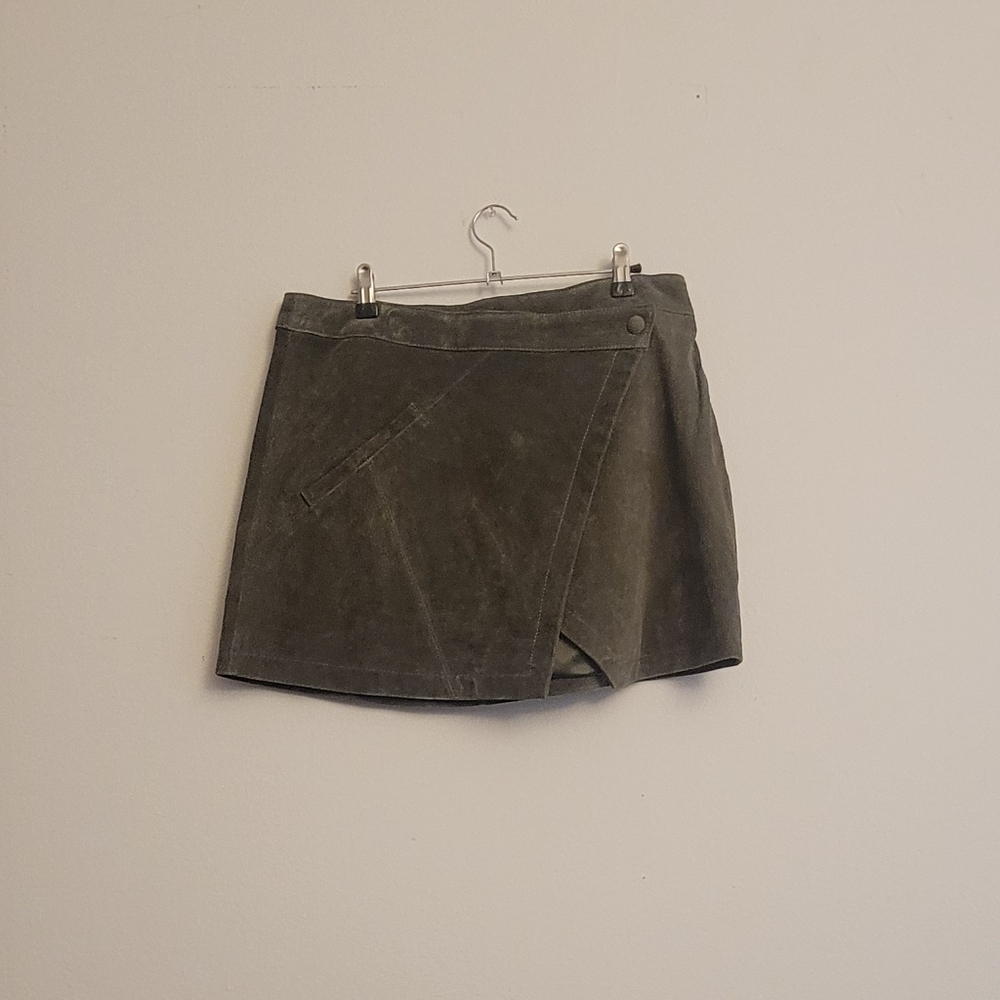 grey leather BLANKNYC mini skirt